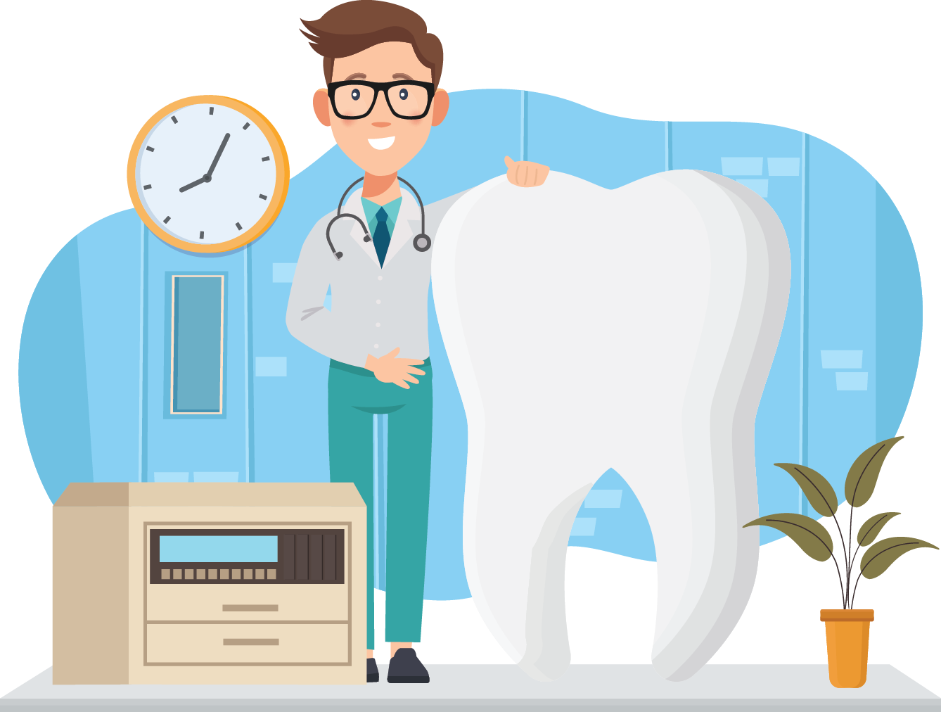 Tooth And Dentist illustrator